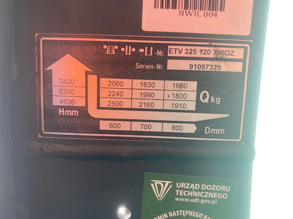 Jungheinrich ETV 325 wózek paletowy, boczny, wysoki skład reach truck - obrazek 5