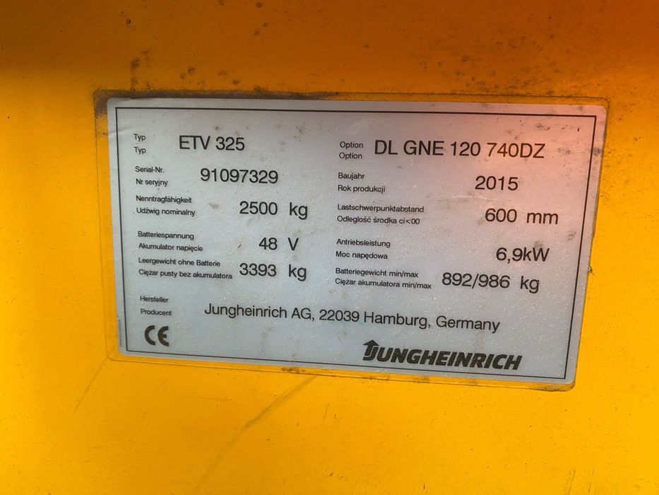 Jungheinrich ETV 325 wózek paletowy, boczny, wysoki skład reach truck - obrazek 6